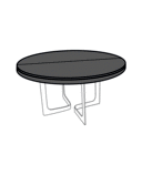 DINING TABLE WHITE LACQUERED BASE EXTENSION MATCHING THE TOP