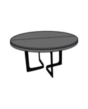 DINING TABLE BLACK LACQUERED BASE EXTENSION MATCHING THE TOP