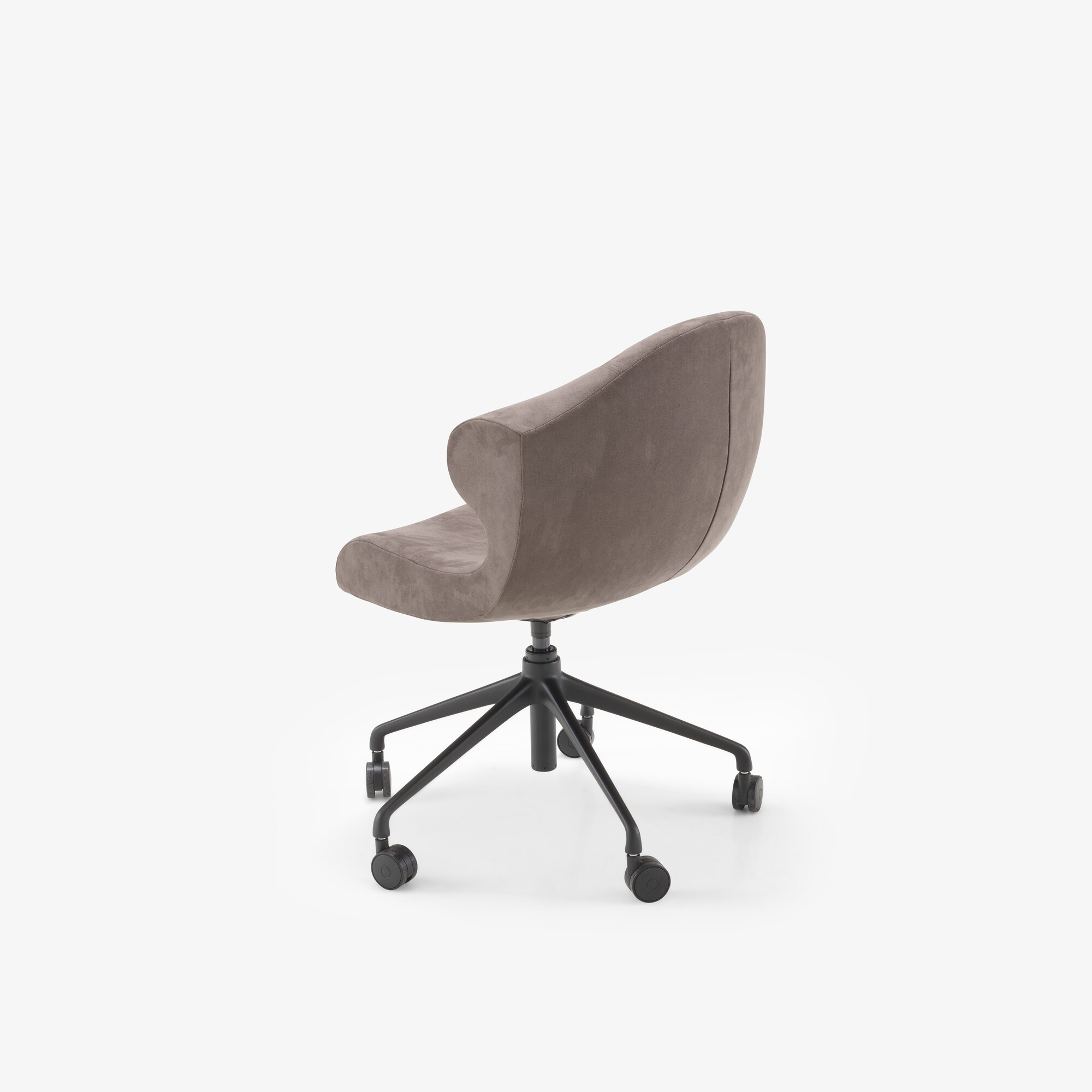 Image Chair with arms black base on casters  5
