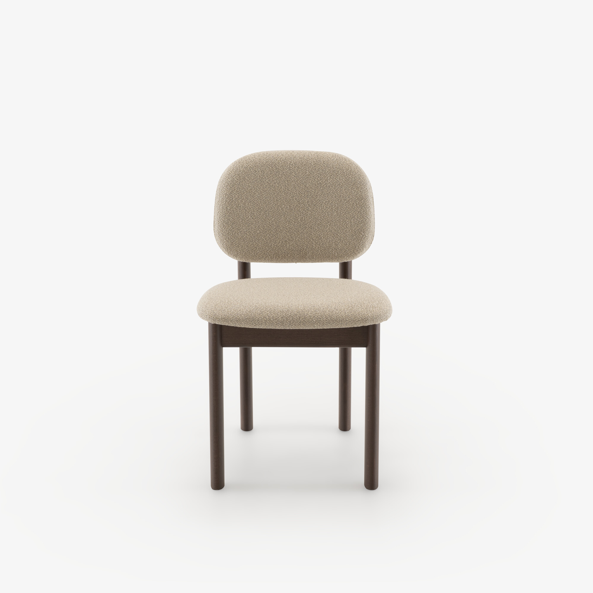 Image SET OF 2 DINING CHAIRS WALNUT-STAINED BEECH ECRU