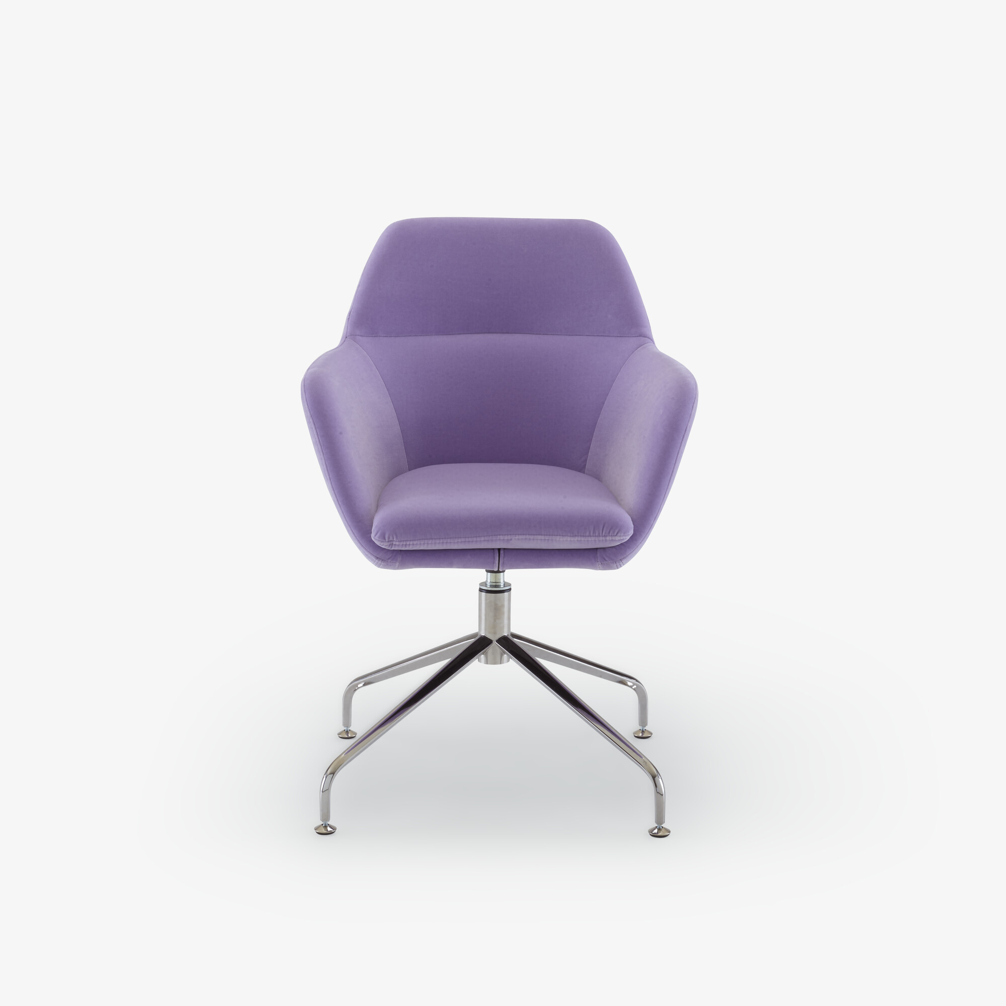Image Chair with arms brilliant chrome central pedestal  1