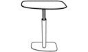 TABLE WHITE LACQUERED BASE TOP IN WHITE FENIX LAMINATE