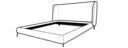 BED HIGH HEADBOARD 