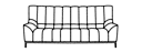 SOFA LACQUERED METAL BASE 