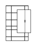 BOOKCASE WITH CHEST 