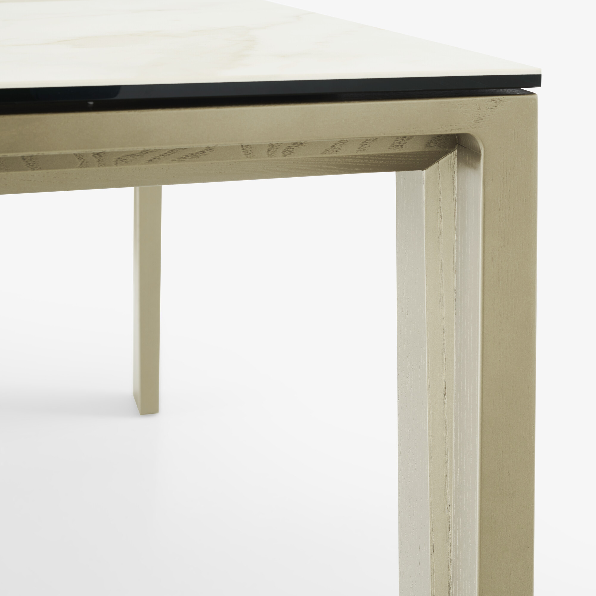 Image Table de repas piétement chêne teinté bronze  6