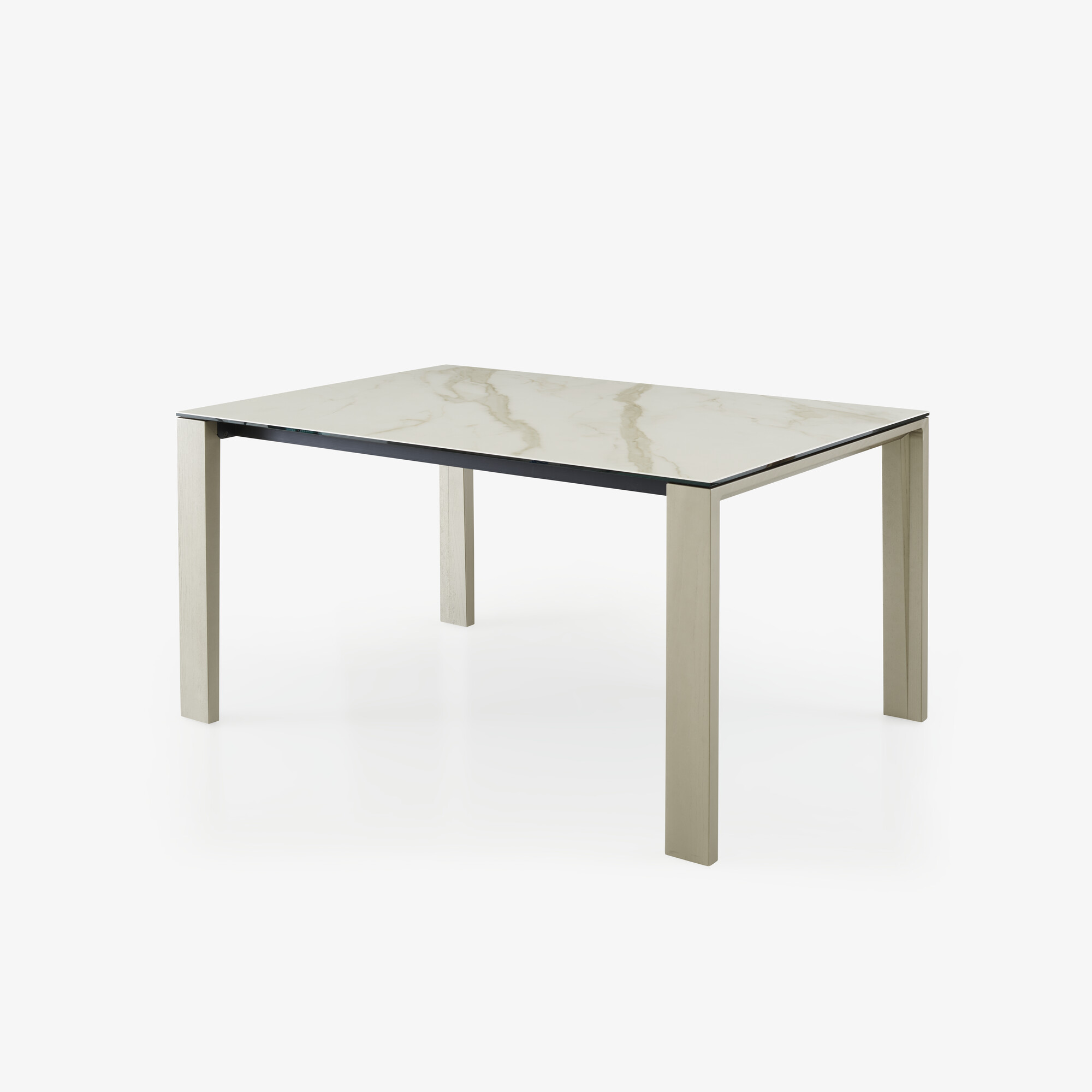 Image Table de repas piétement chêne teinté bronze  2