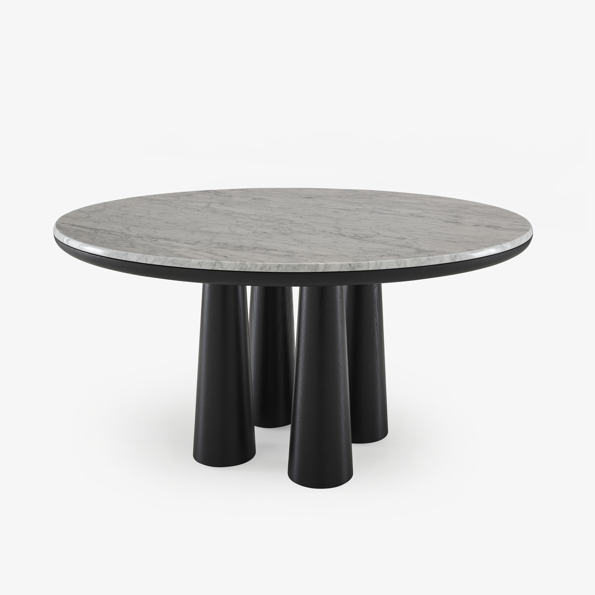 Image Dining table  base in black stained ash 7