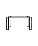 DINING TABLE WITHOUT EXTENSION LEAF  