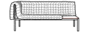 1-ARMED SETTEE RIGHT WITH TABLE SURFACE 