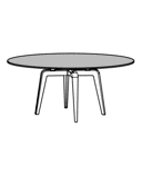ROUND DINING TABLE WHITE LACQUERED BASE 