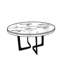 TABLE DE REPAS PIÉTEMENT LAQUÉ NOIR ALLONGE FENIX BLANC