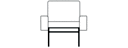 ARMCHAIR UPHOLSTERED ARMS 